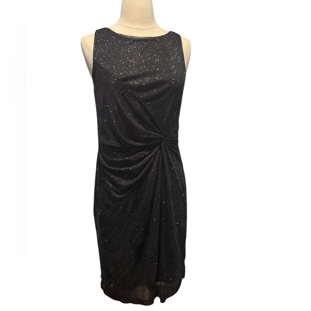 NWT Women’s Sequins Cocktail Little Black Dress by Calvin Klein-size 6